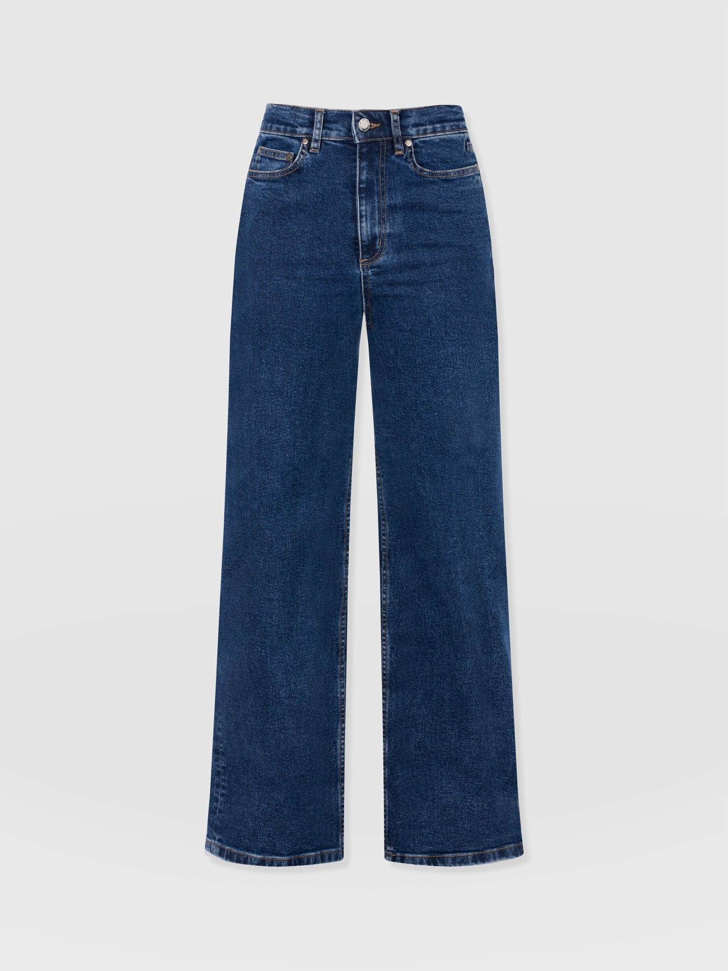 Wide Leg Jean - Mid Blue-Regular - Women's Jeanss | Saint + Sofia® USA